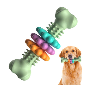 Dog Chew Toy Dog Bone Type  Dogs Teeth Cleaning Toys Indestructible TPR Bone Chewing Bite Resistant Teething Toys  Fetchic Products