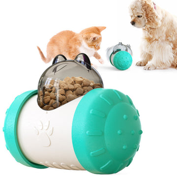 Funny Dog Treat Leaking Toy With Wheel Interactive Toy For Dogs Puppies Cats