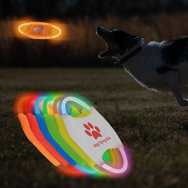 Dog Flying Discs Light Glowing LED LuminousTrainning Interactive Toys Game Flying Discs Dog Toy Fetchic Dog