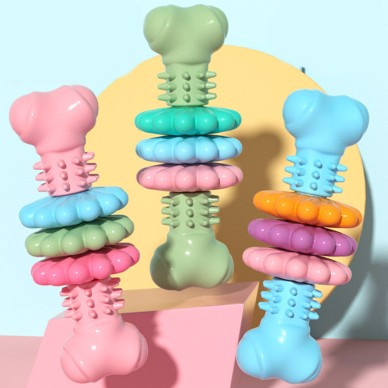 Dog Chew Toy Dog Bone Type  Dogs Teeth Cleaning Toys Indestructible TPR Bone Chewing Bite Resistant Teething Toys  Fetchic Products